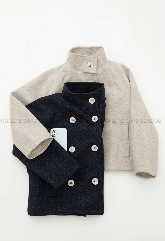 ترنچ کت فوتر یقه ایستاده کد1004826